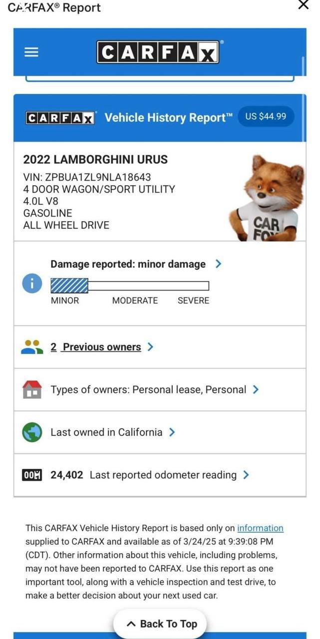 Lamborghini Urus. Sport Utility 4D